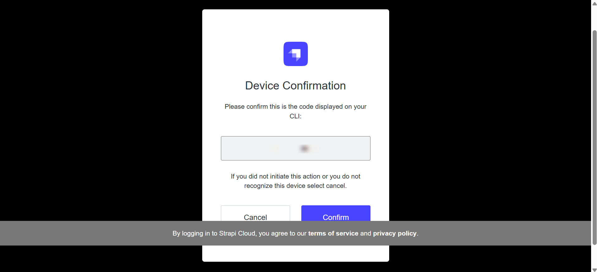confirming device