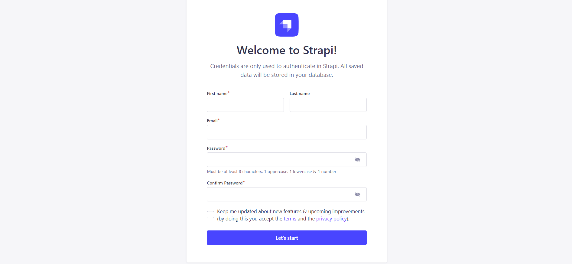strapi-administrator-registration